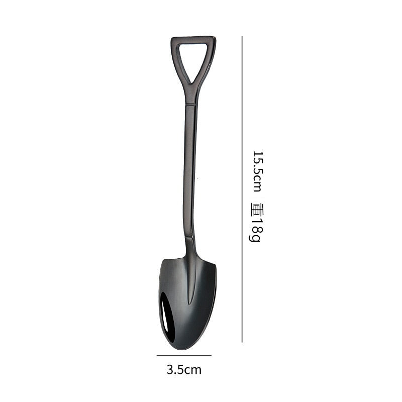 Stainless Steel Coffee Tea Spoon Creative Retro Shovel Scoop
