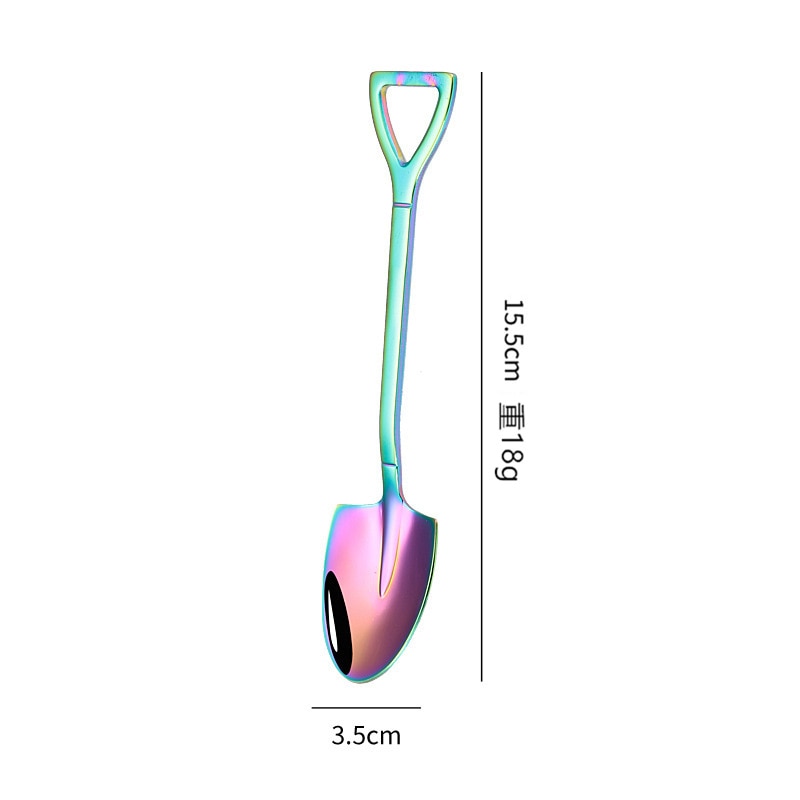 Stainless Steel Coffee Tea Spoon Creative Retro Shovel Scoop