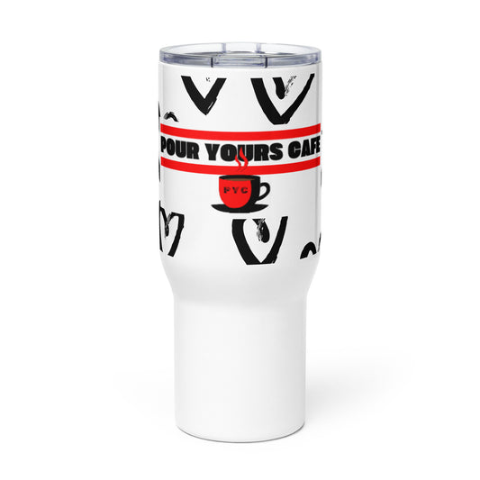 Travel mug with a handle