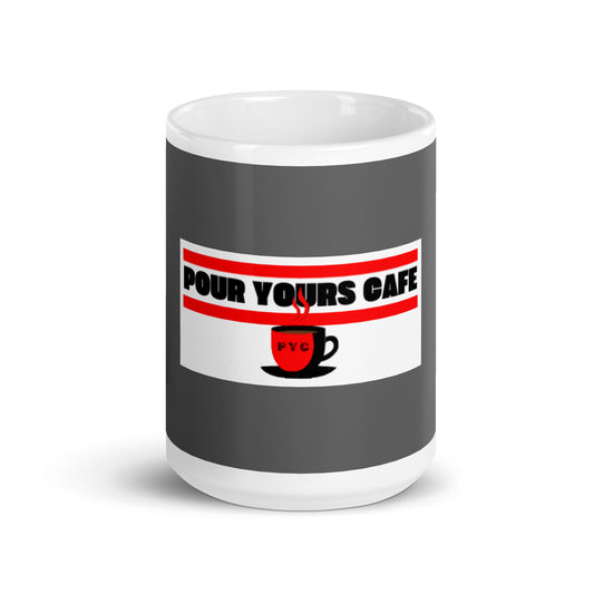 White glossy mug