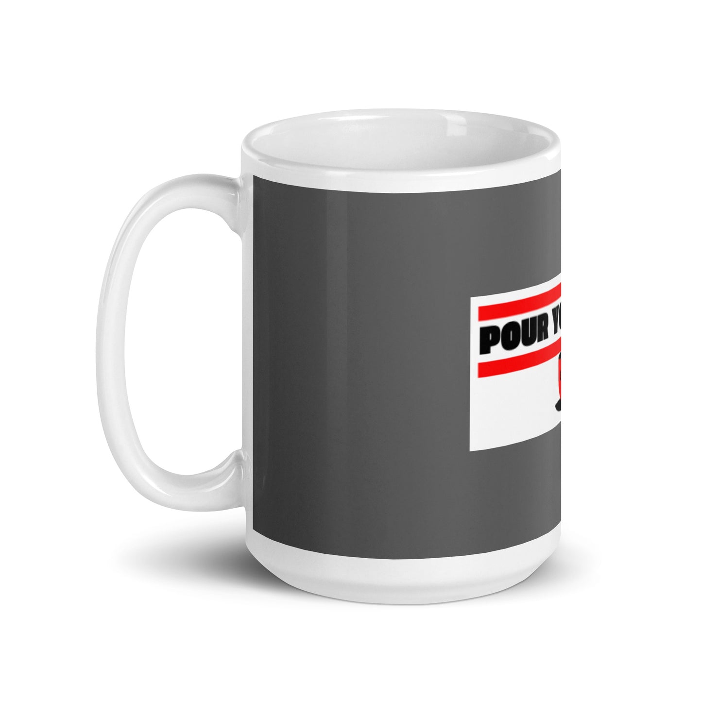 White glossy mug