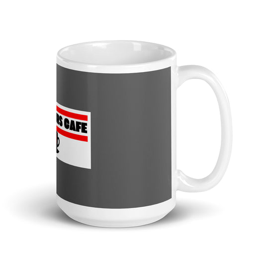White glossy mug
