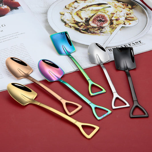 Stainless Steel Coffee Tea Spoon Creative Retro Shovel Scoop